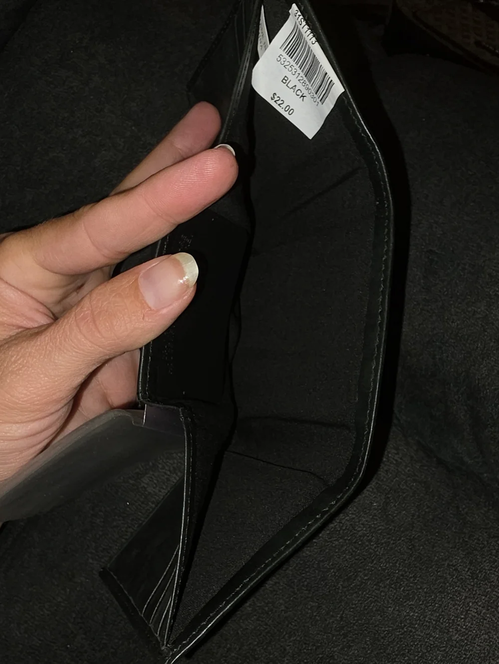 Stafford Mens Tri Fold Wallet. Nwots, Black!
